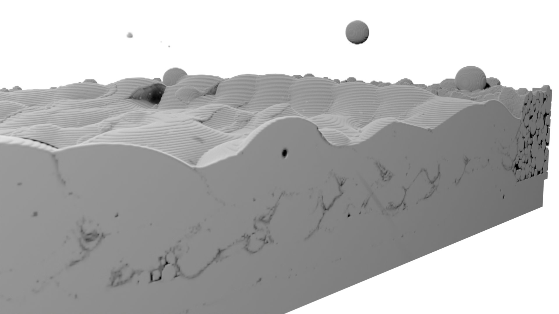 Multilayer sample with pores